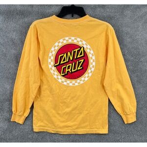 Santa Cruz Skateboards Mens S Yellow Long Sleeve T-Shirt